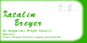 katalin breyer business card